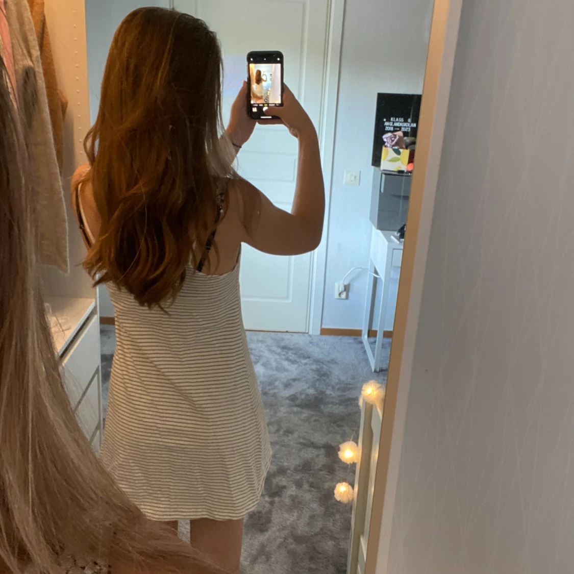 randig klänning🤍 - 90