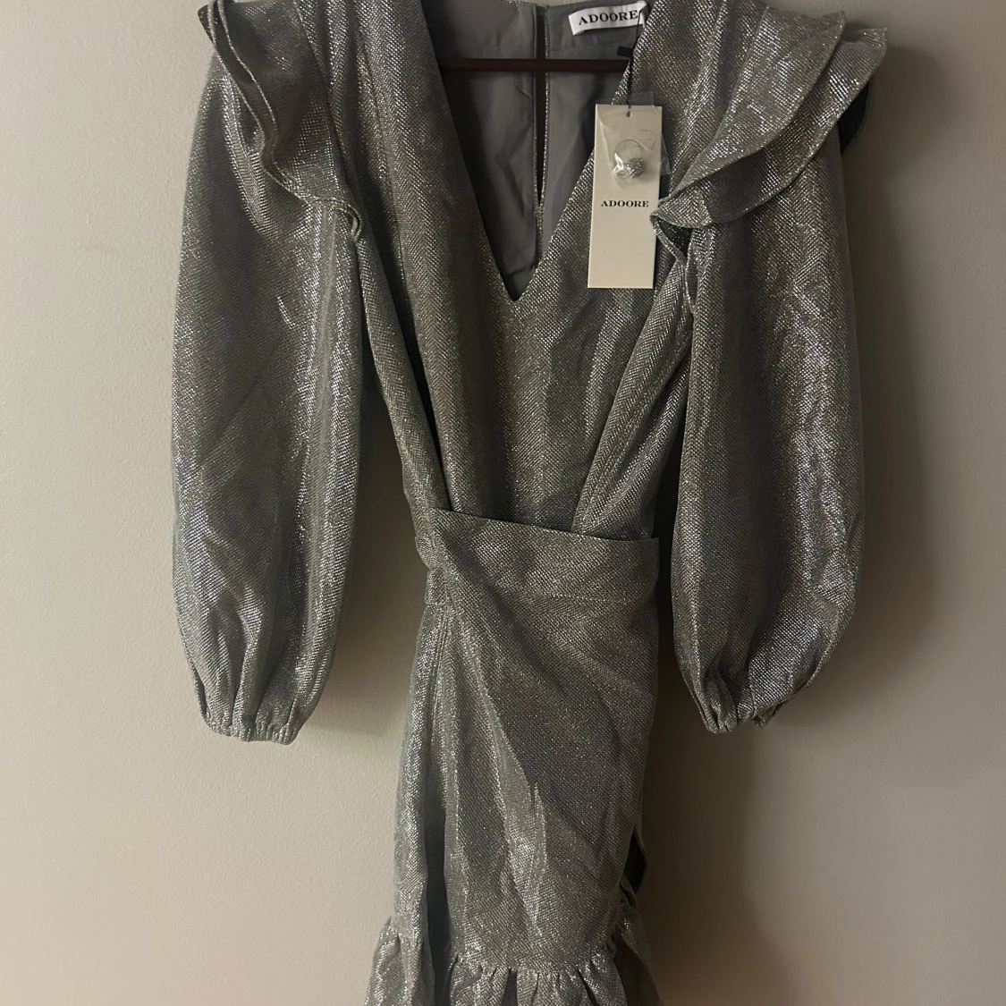 Adoore silver glittrig klänning XS - 90