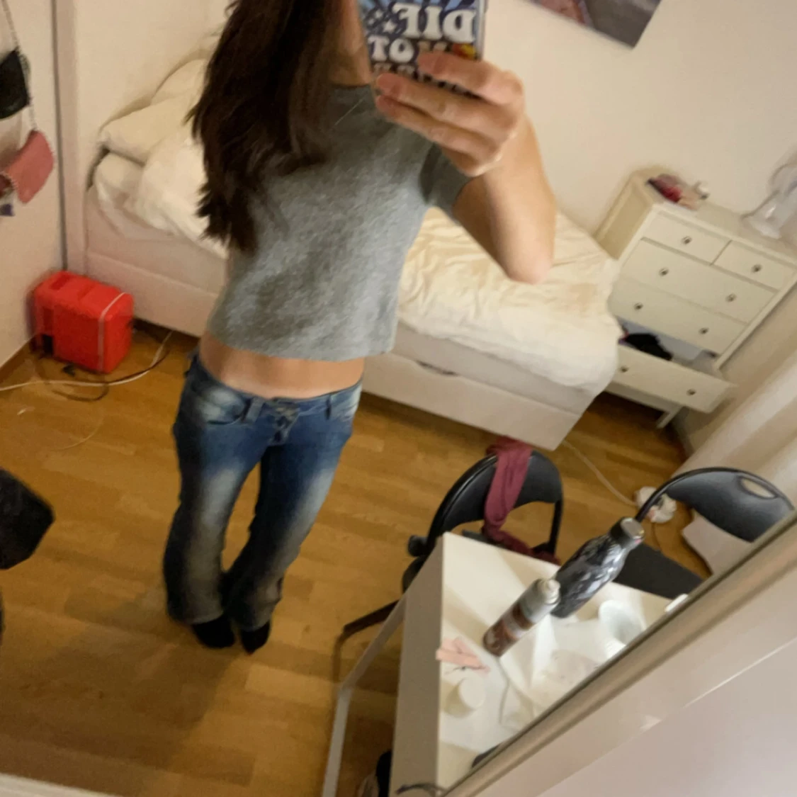 Grå stickad från zara