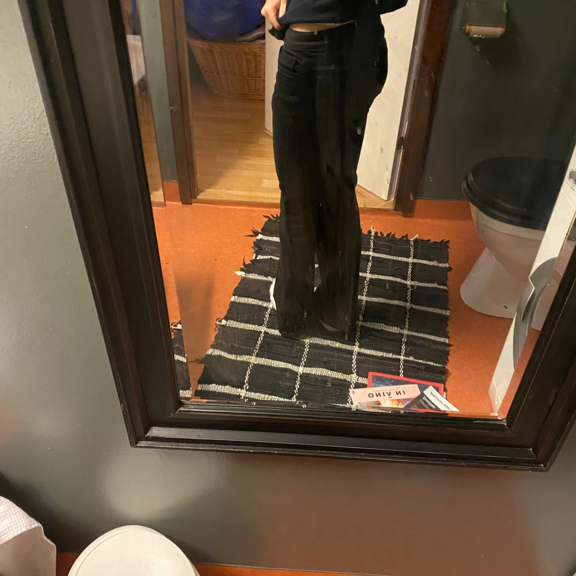 Svarta bootcut byxor - 2