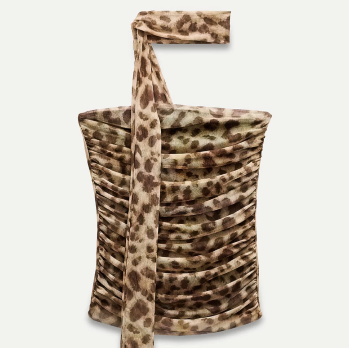 Leopardmönstrad oneshoulder topp