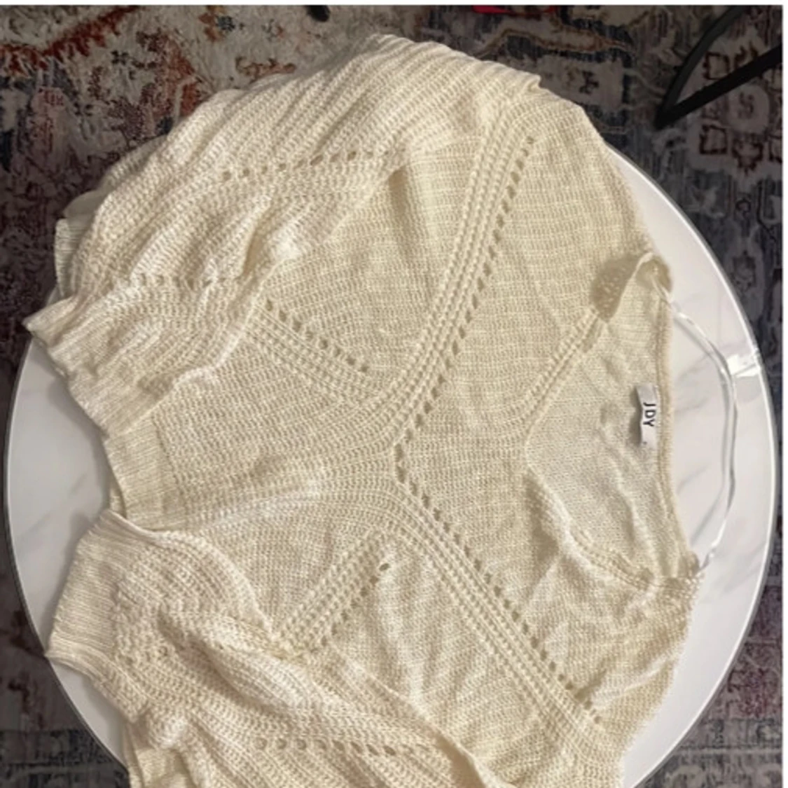 Vit stickad tröja från JDY