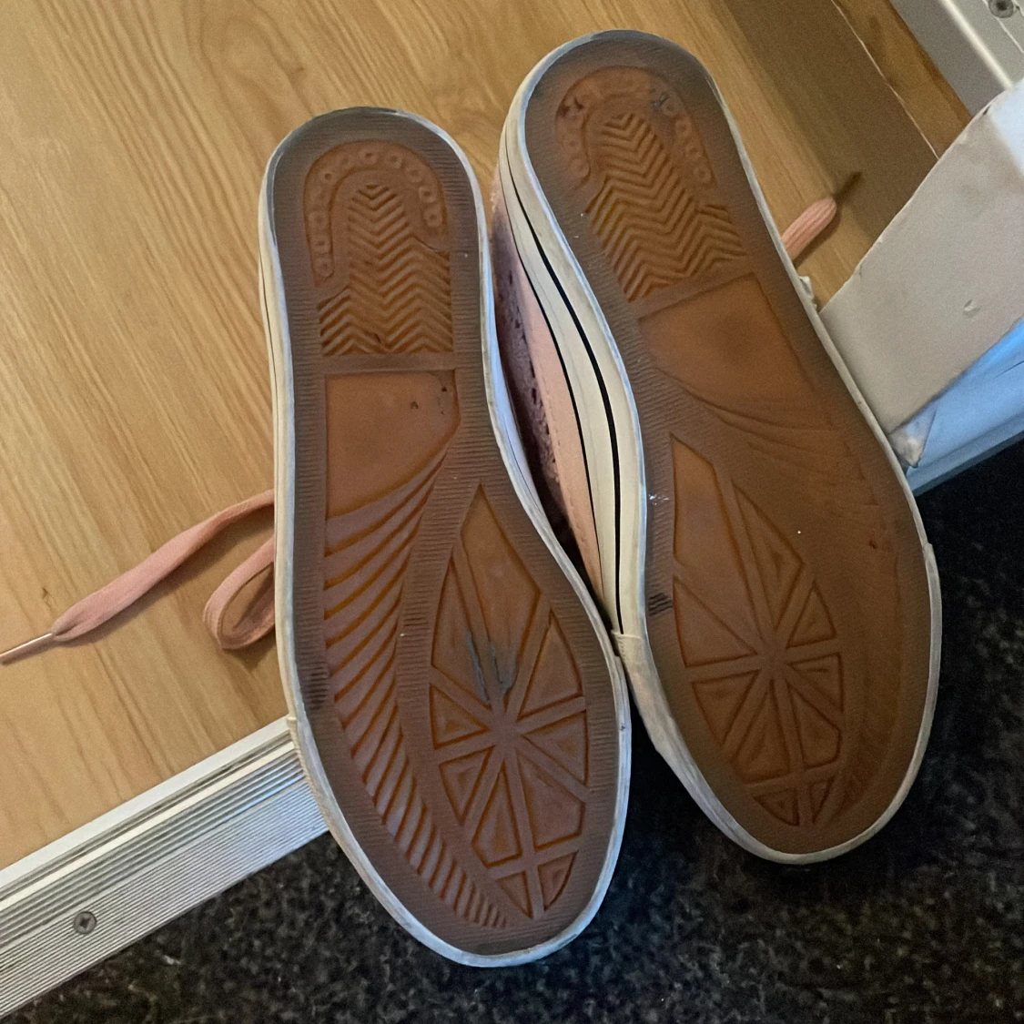 Rosa skor i spets  - 92