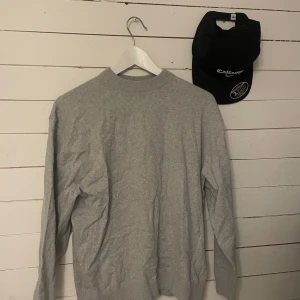 Grå tröja från Zara - Säljer en stilren grå tröja från Zara i storlek 13-14 år. Tröjan har en klassisk design med ribbade muddar vid ärmslut och nederkant. Perfekt för en enkel och bekväm look. Den är helt nyskick lappen sitter inte kvar men fästet till lappen gör de så den är helt ny bra prois nypris 300 mitt pris 125 