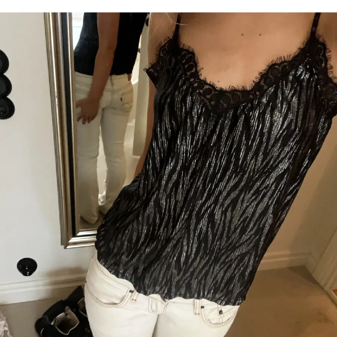 Glittrig zebra topp - 2