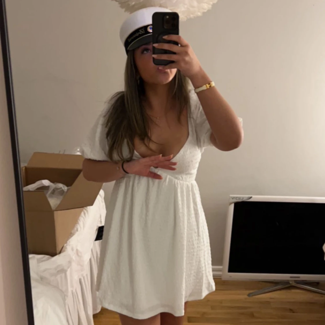 Vit klänning Lulus - 2