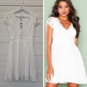 NY studentklänning vit klänning - Såå fin vit klänning perfekt till student, skolavslutning, konfirmation osv. Oanvänd/ny med tags kvar! Från Nelly NLY ONE. Stl 34.