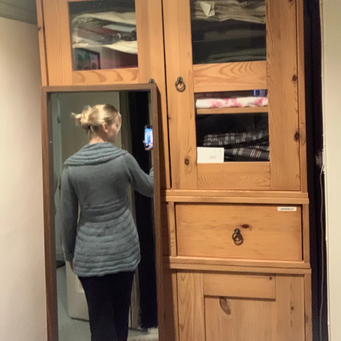 Grå/blå stickad kofta från Rabalder - 2