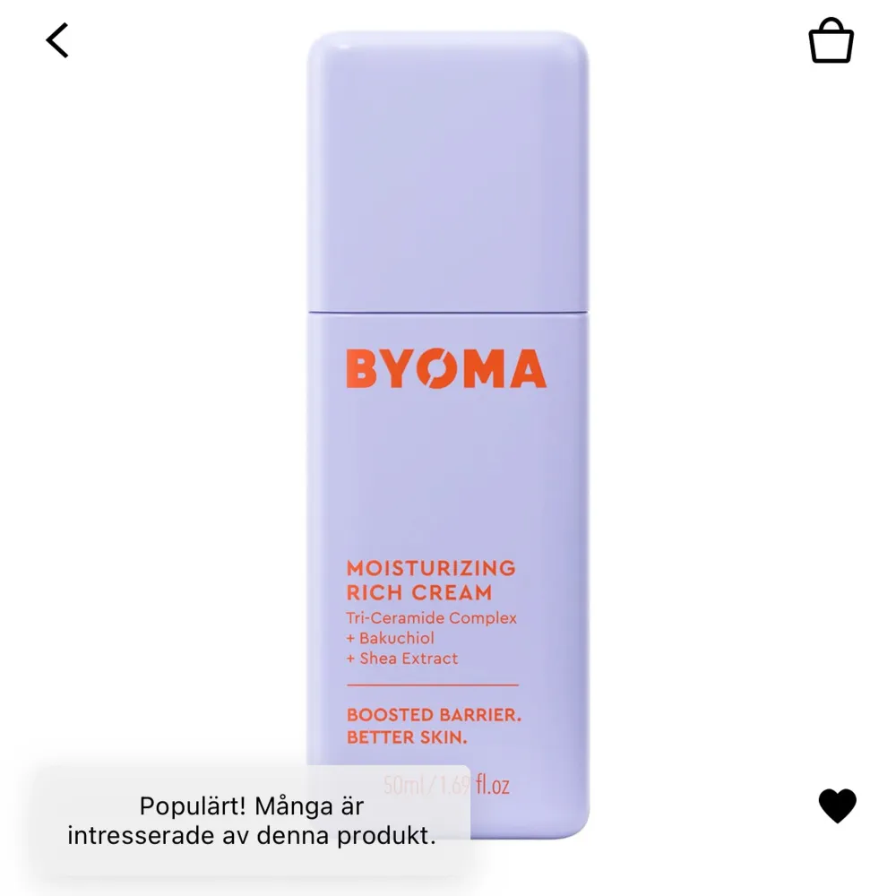 hejsan, har 2 oöppnade Byoma moisturizing rich cream (lila förpackning) som jag ej kommer att använda. nypris 199kr, säljer en för 120kr båda för 200kr :)). Accessoarer.