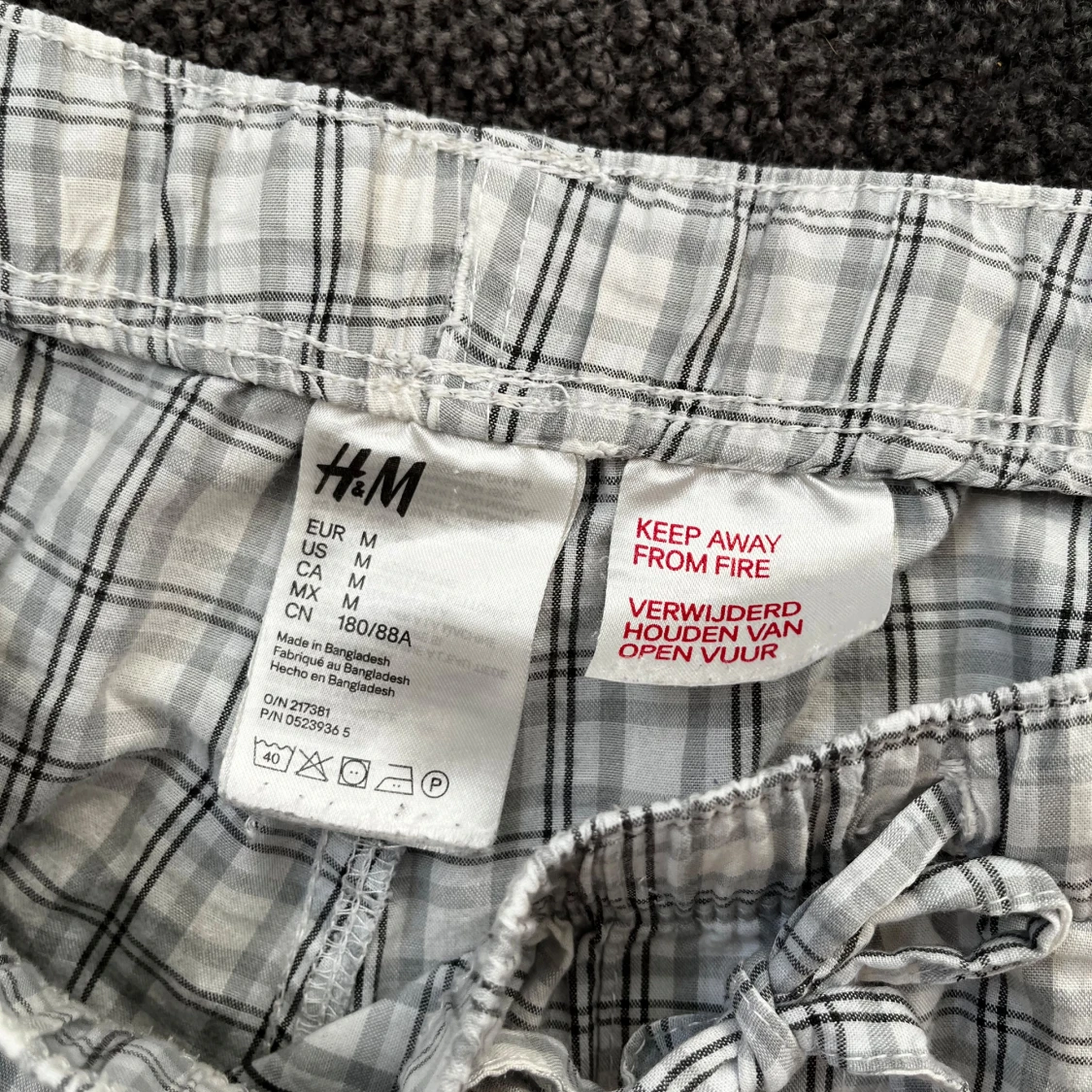 Rutiga pyjamasbyxor  - 92