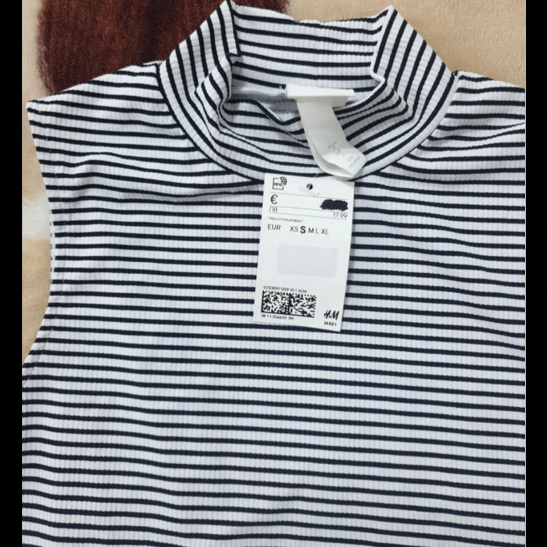 Randig ärmlös polotopp från H&M - 92