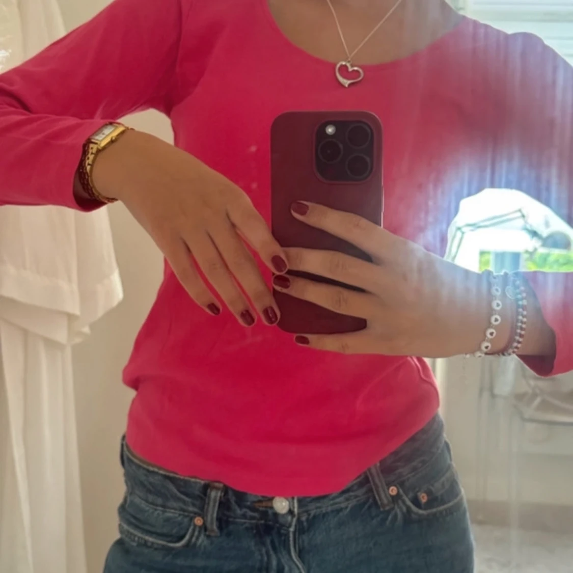 Röd/rosa tröja - 92