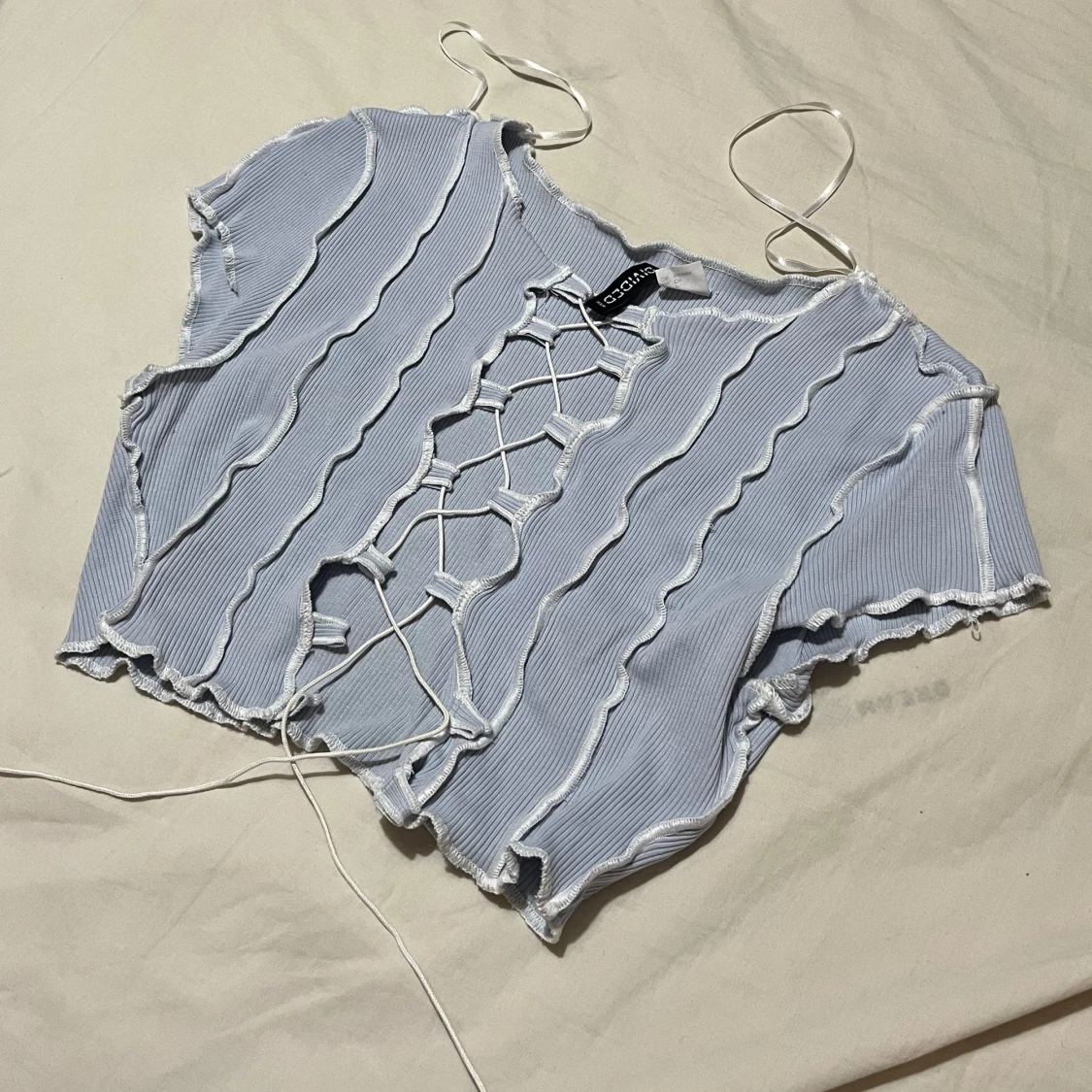 Ljusblå cutout topp🩵 - 91