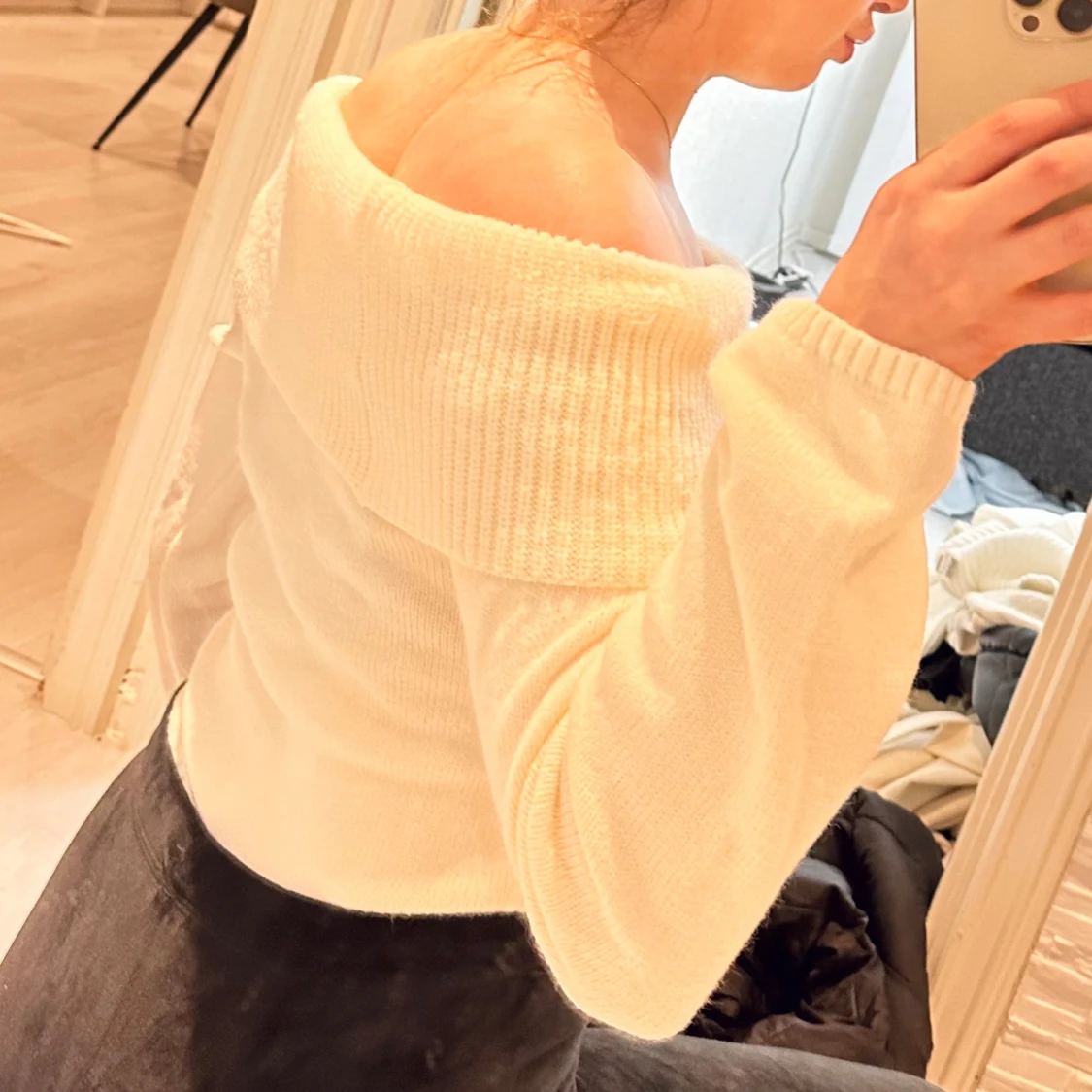 Vit offshoulder tröja - 91