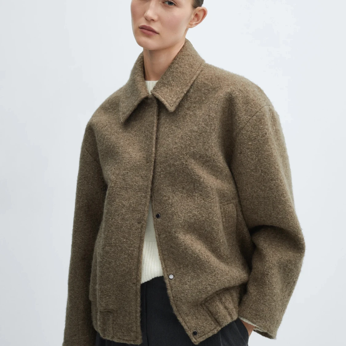 Brun teddyjacka - 90