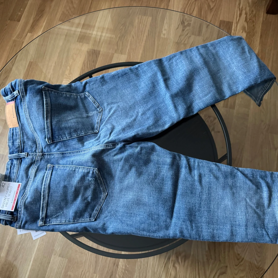 Blå skinny jeans med hög midja Stradivarius - 91