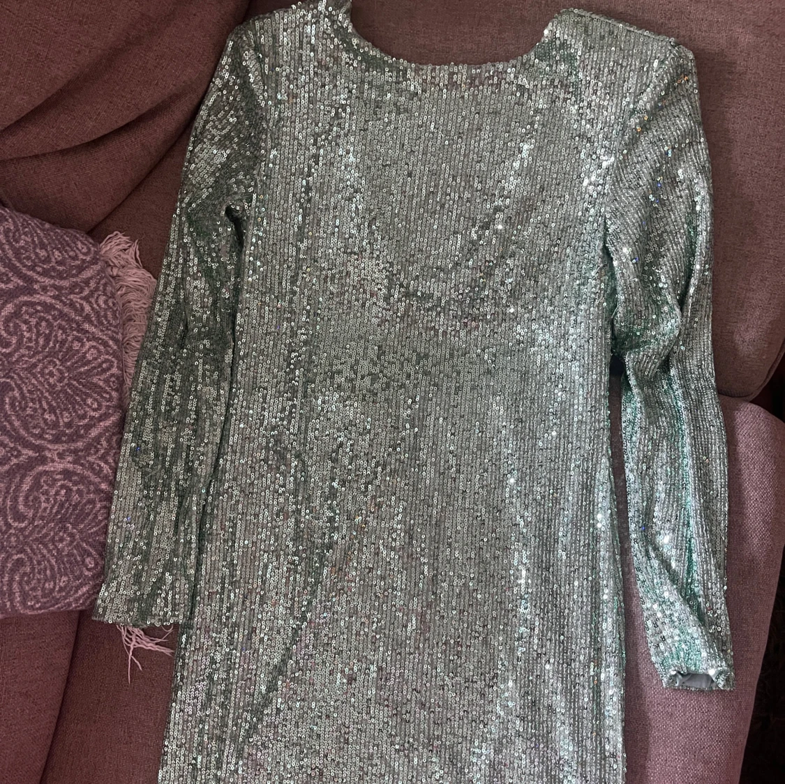 Grön glittrig klänning Mango - 91