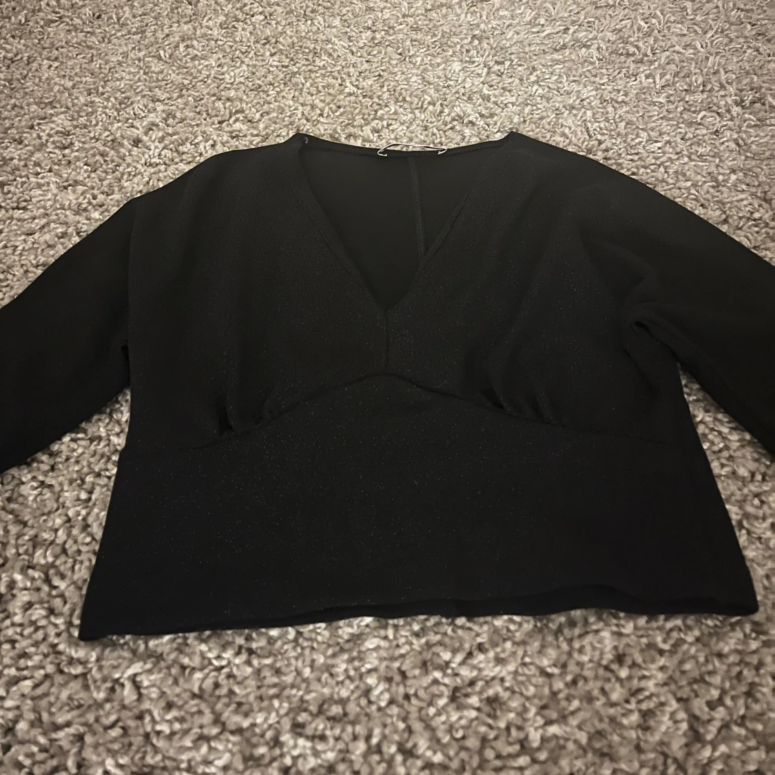 Svart glittrig topp - 90