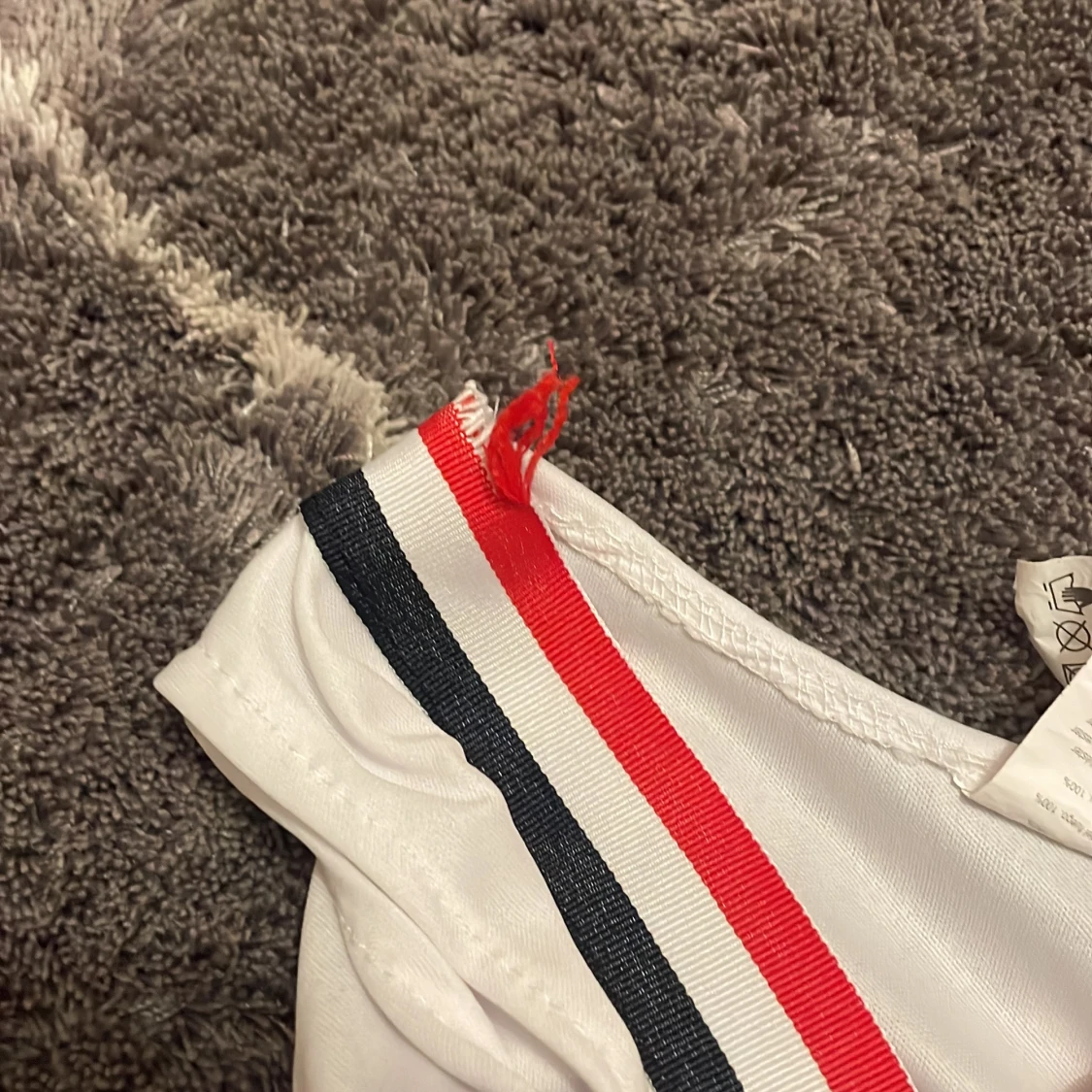 Röd och vit cheerleaderklänning med USA-tryck - 3