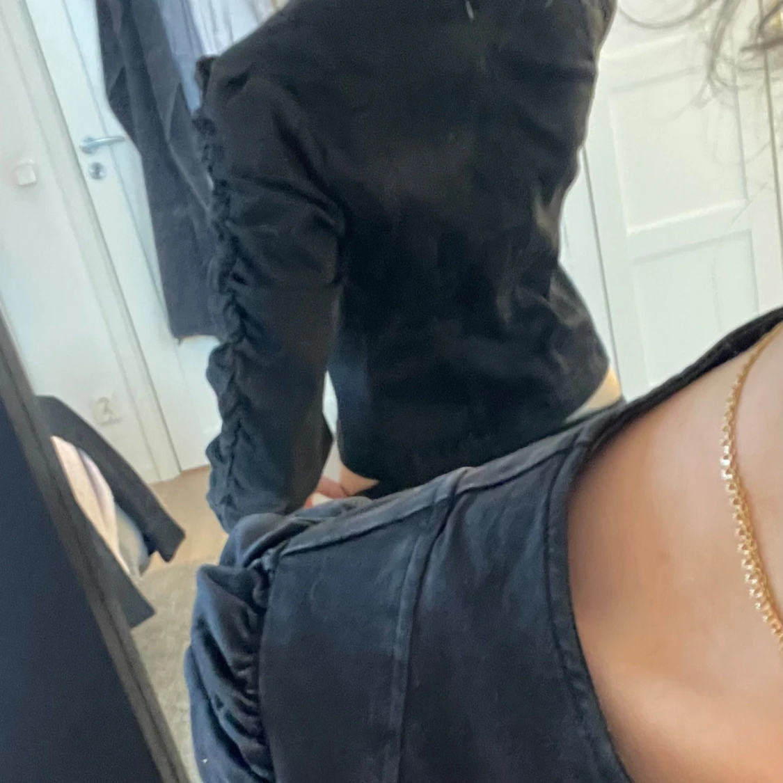 Svart jeans topp - 92