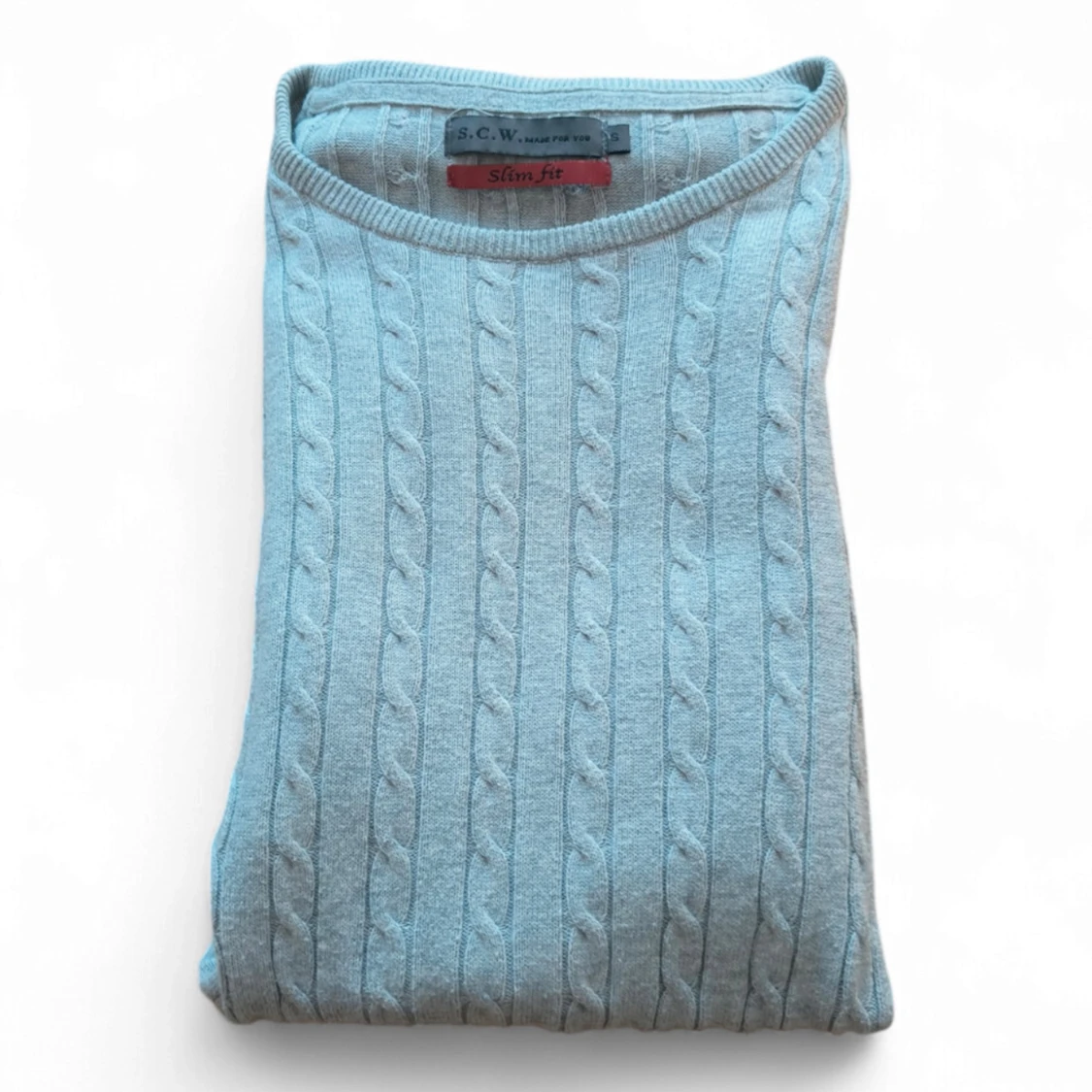 Ljusblå stickad tröja från S.C.W. - 91