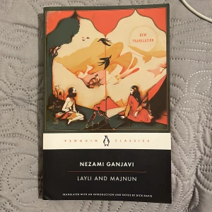 Layli and Majnun - En nyöversättning av Nezami Ganjavis kärlekshistoria 'Layli and Majnun', utgiven av Penguin Classics. Boken utforskar en tidlös berättelse från Mellanöstern, jämförd med Shakespeares verk för sin subtilitet och dramatik.  Engelsk översättning. Ny och oläst. Slutsåld i Sverige.