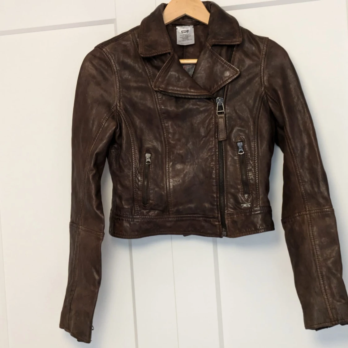 Brun skinnjacka från Levi's