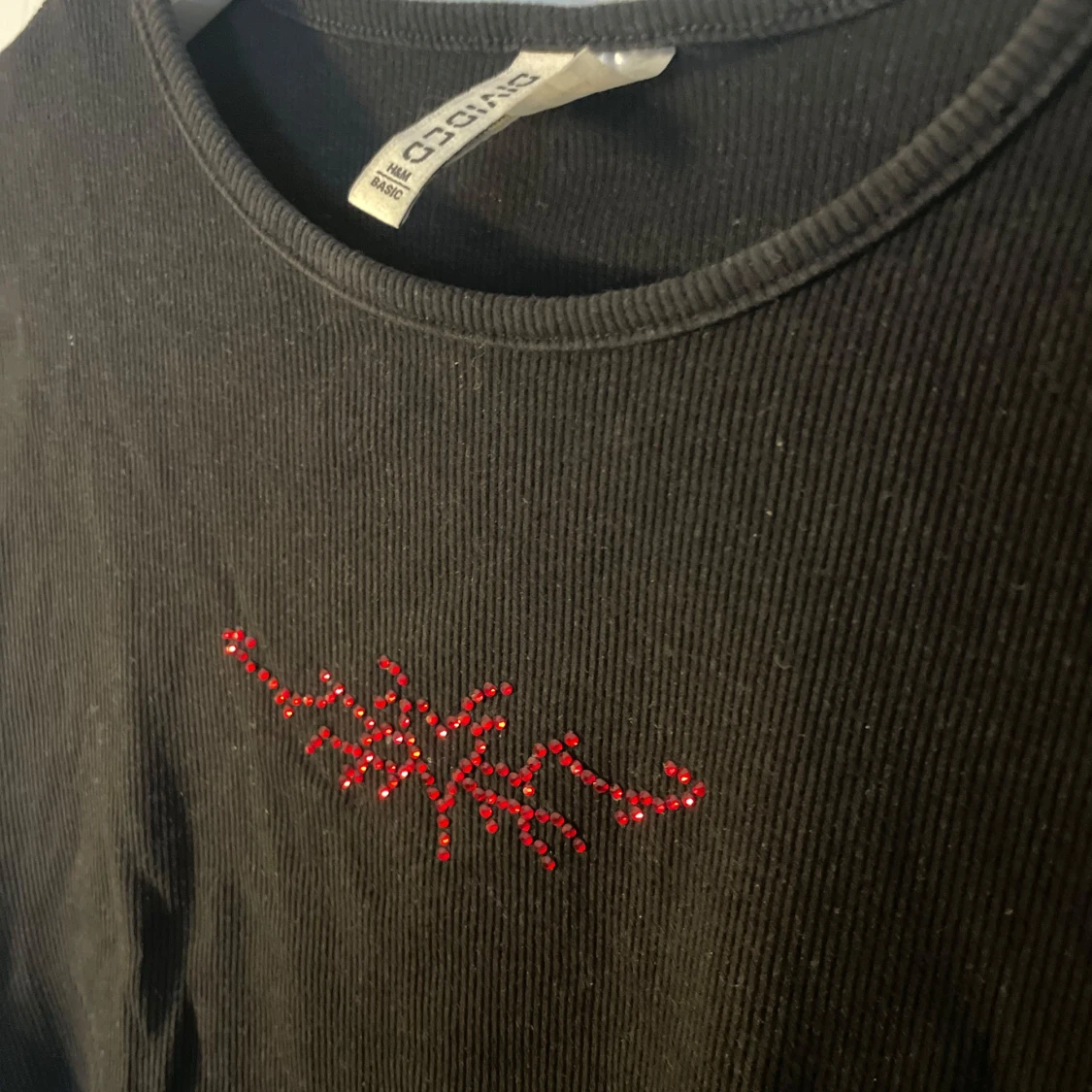 Svart ribbad topp från H&M - 91