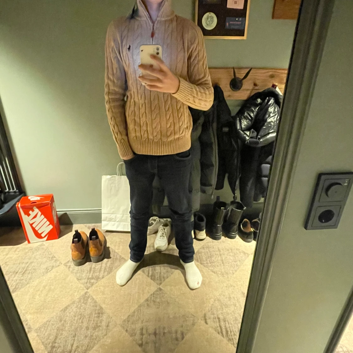 Beige stickad tröja från Polo Ralph Lauren - 92