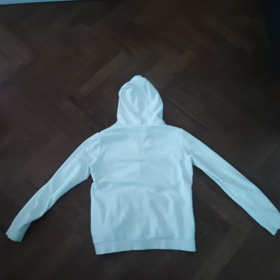 Grå vit Nike hoodie - 2