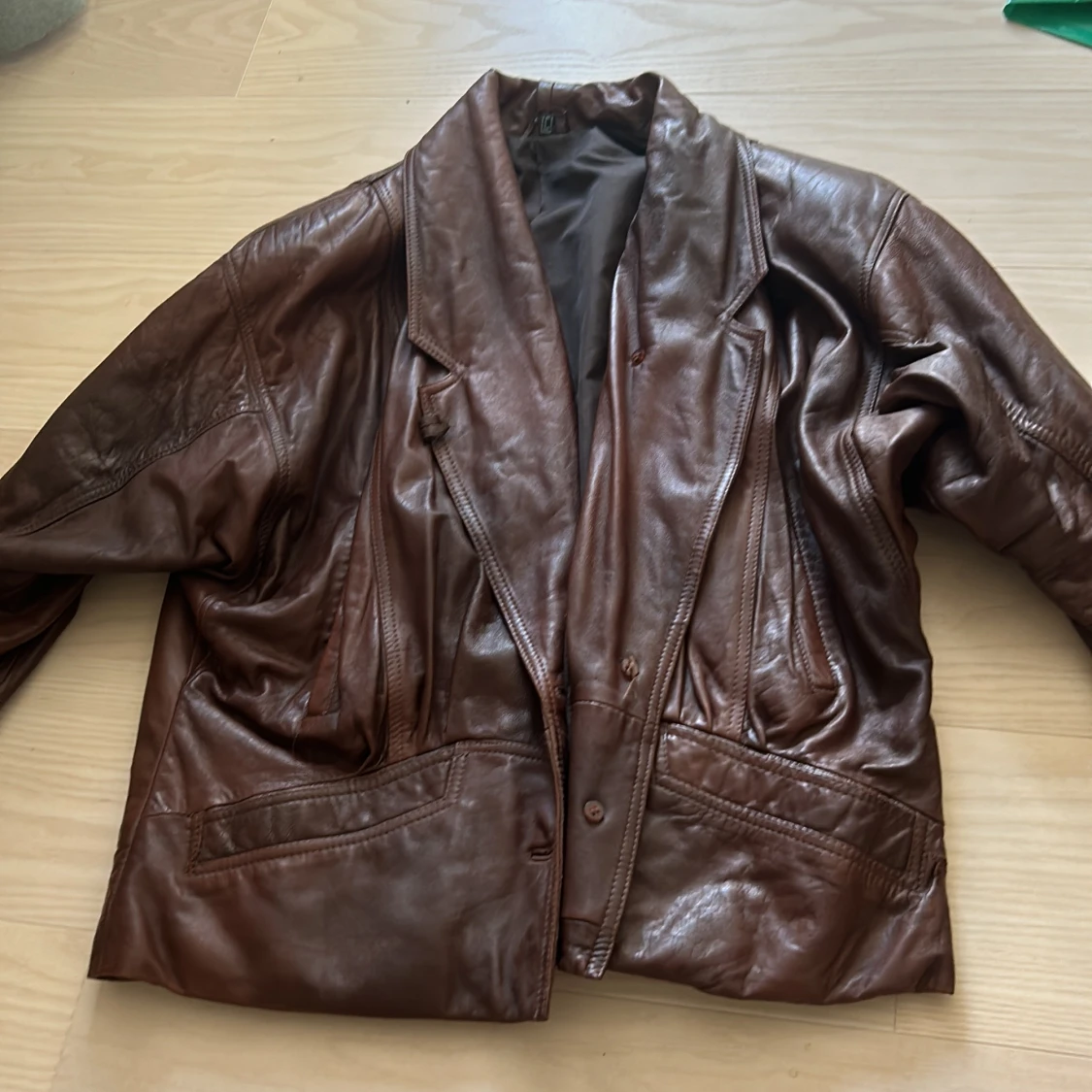 Läderjacka brun
