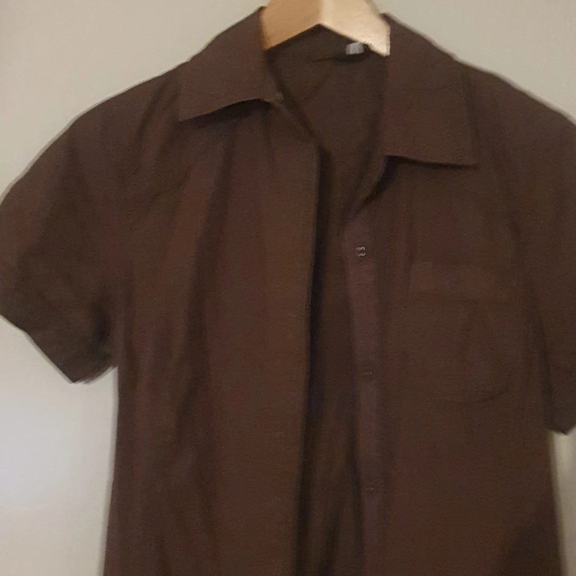 Brun kortärmad klänning - 90