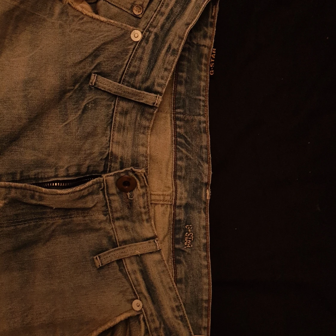 Blå/gråa G-Star jeans (ripped) - 3