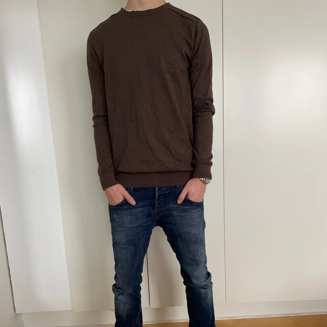 Brun långärmad tröja - 1