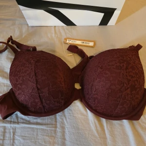 SKIMS fits everybody lace push up i limited edition Oxblood - Helt ny från Skims med vacker spetsdetalj. Bh:n har justerbara axelband och en mjuk kupa för extra komfort. Färgen är Limited edition. Nypris utan frakt: 820 kr storlek: 42C