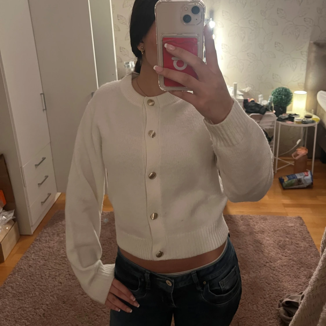 Vit kofta med knappar - 1