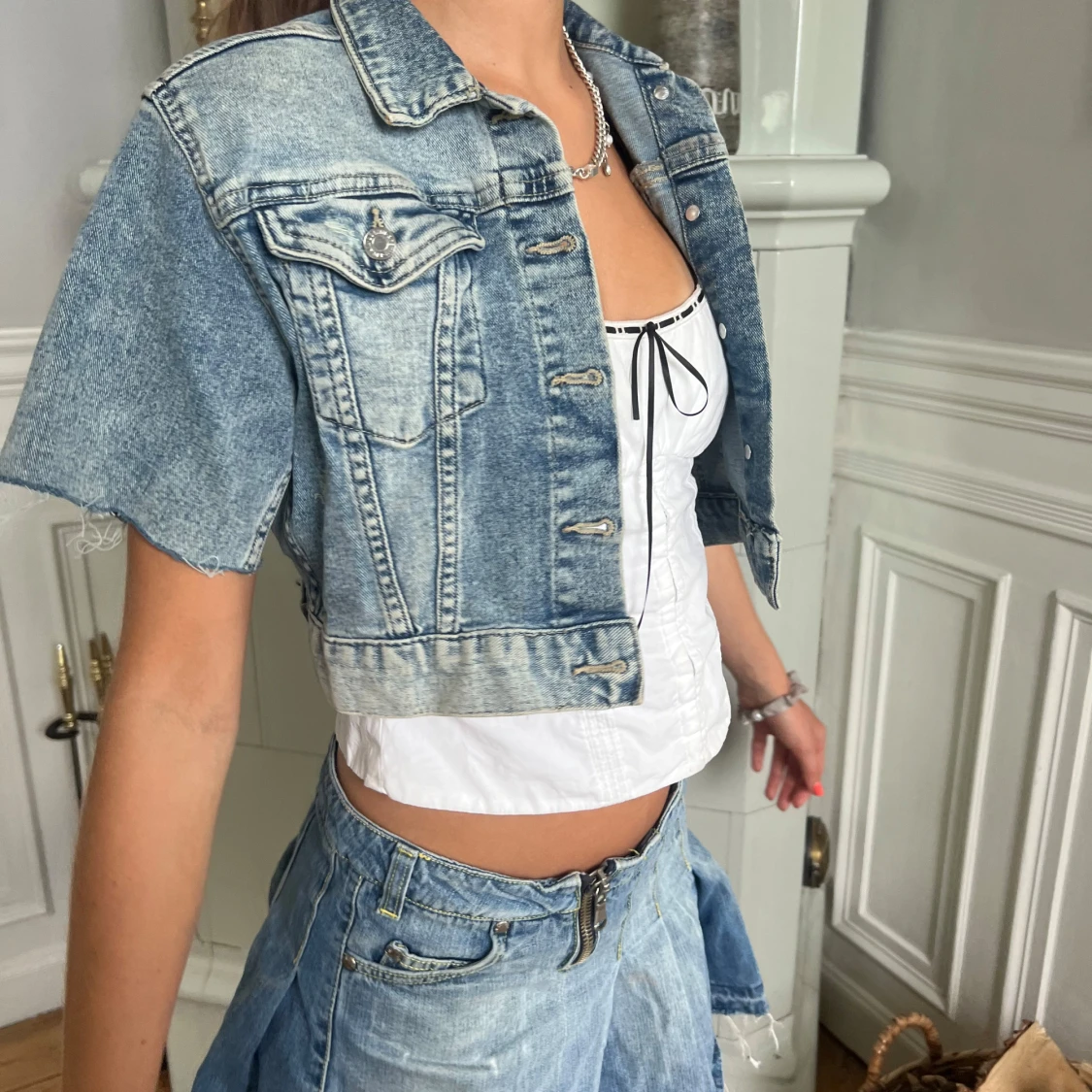 jeansjacka trekvartsärmad - 91