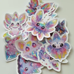 20st kristalldjur klistermärken/stickers  - Klistermärken/stickers Motiv: kristalldjur  Antal: 20st Skick: ny/oanvänd  Kul att använda till pyssel, scrapbooking och annat. Kan tex användas till att dekorera din bärbara dator, skateboard, resväska, etc. 