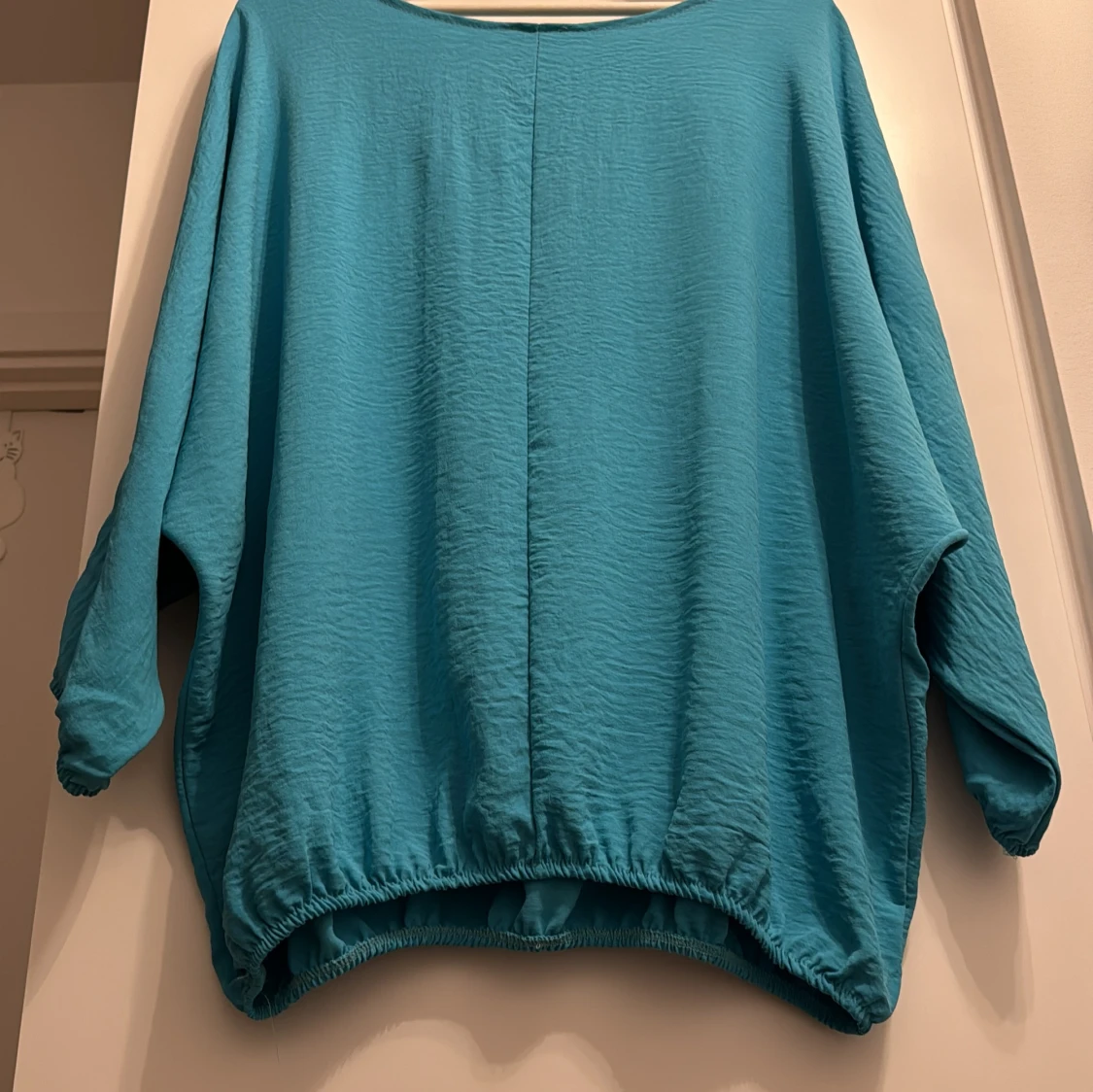 Turkos tröja med trekvartsärm - 91