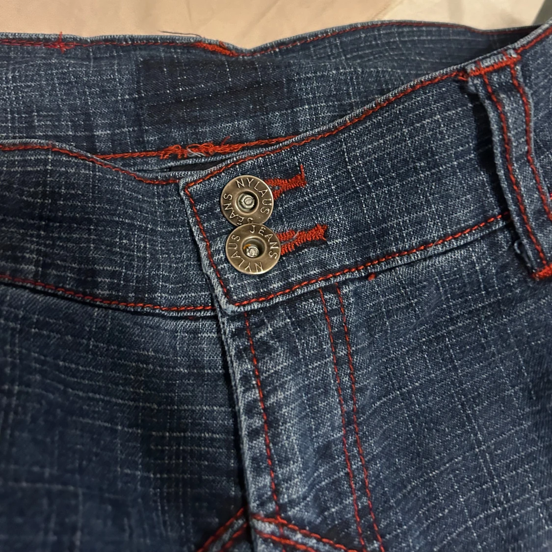 Blå bootcut jeans - 91