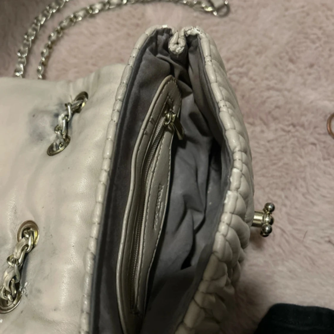 Vit quiltad axelväska från Pepe Moll - 92