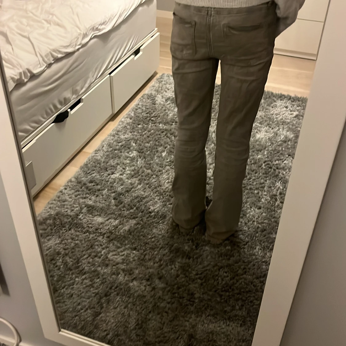 Grå bootcut jeans - 90