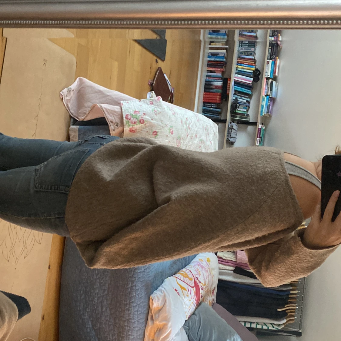 Beige stickad off shoulder tröja - 91