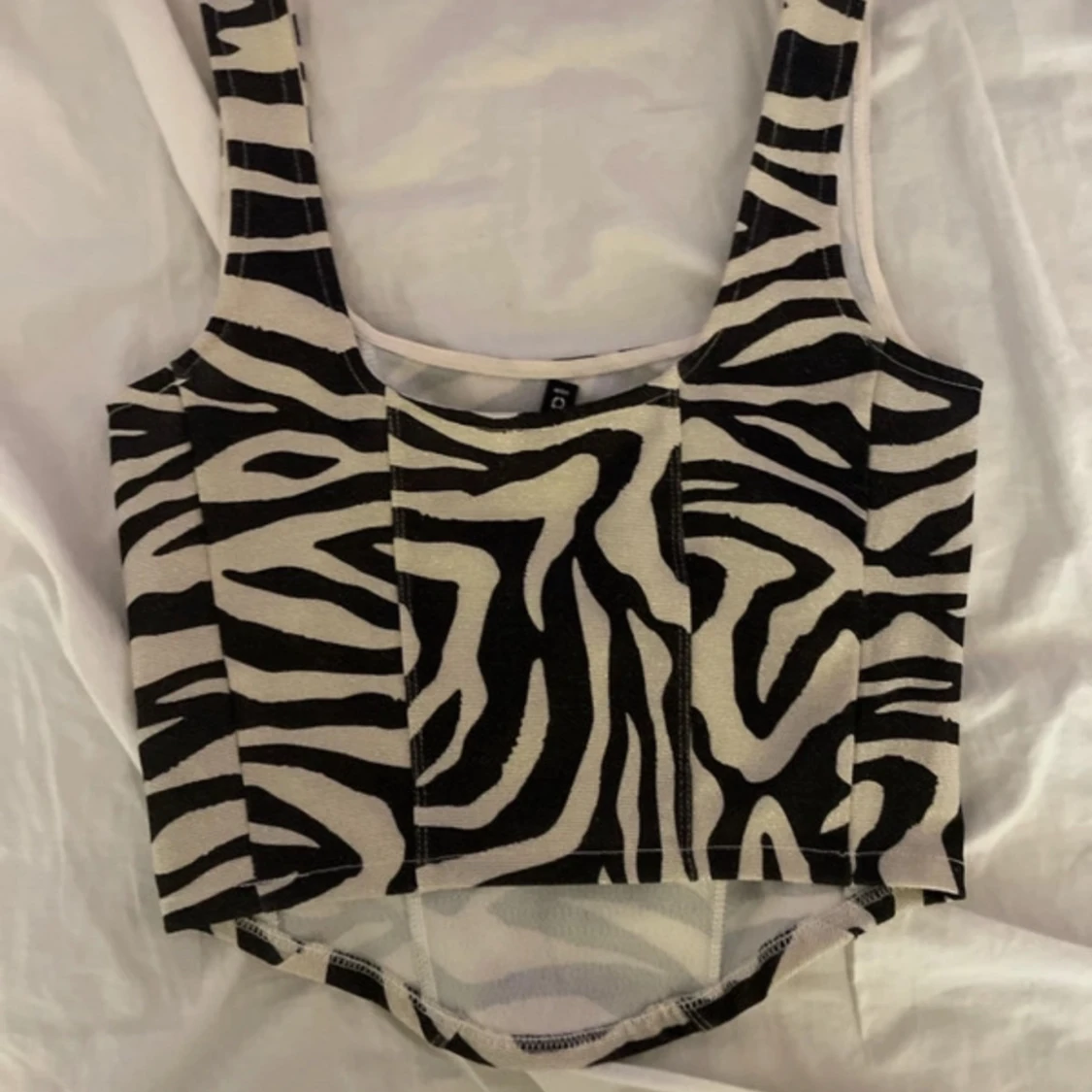 Y2K linne med zebramönster - 90