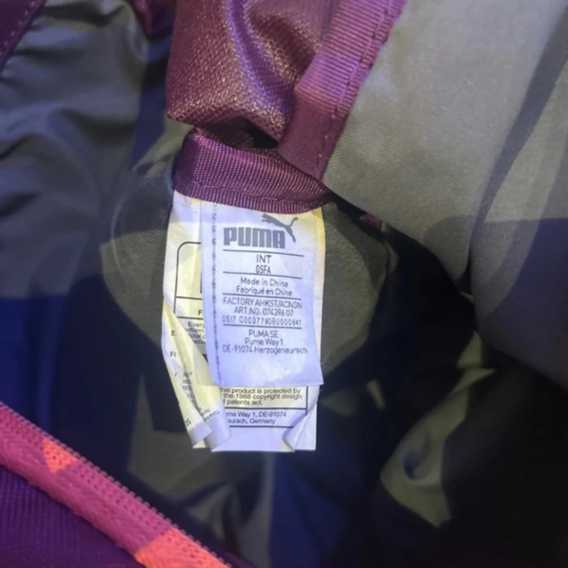 Lila Puma ryggsäck  - 92