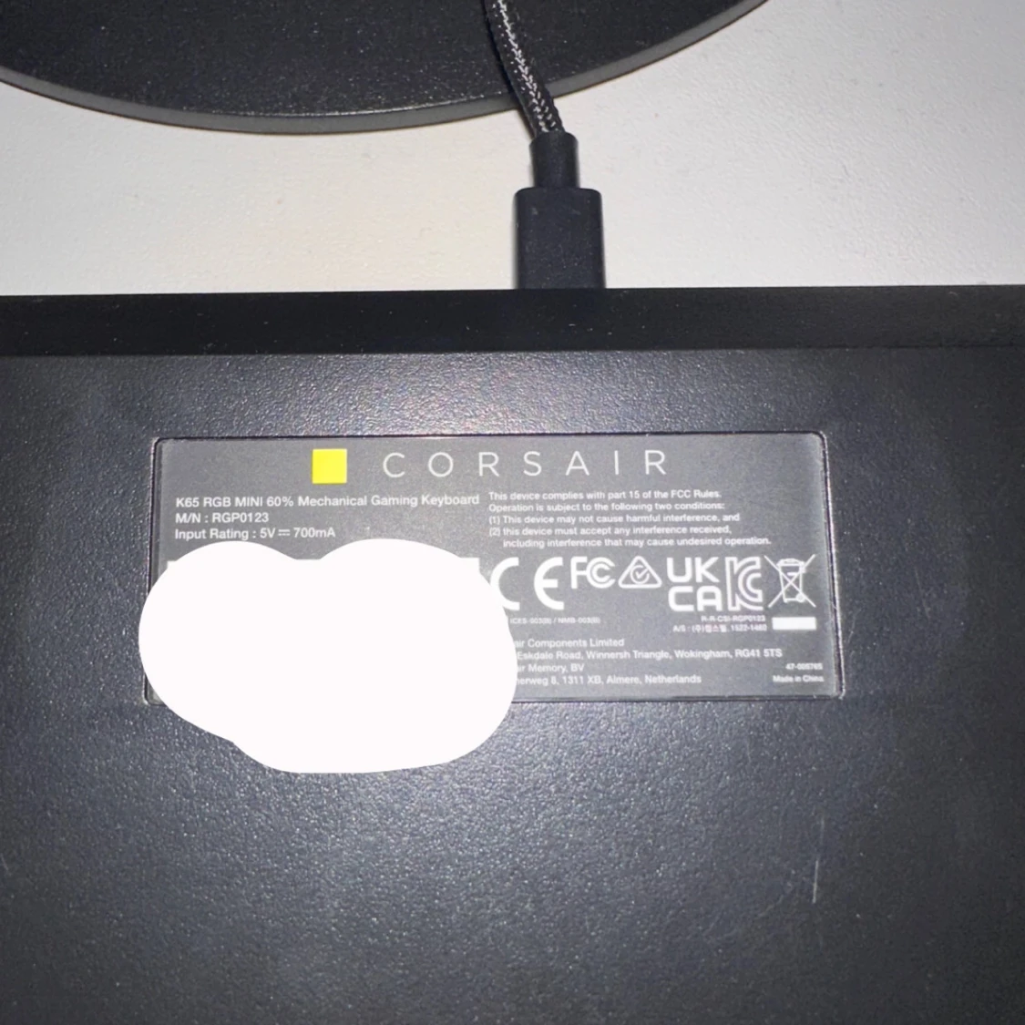 mekaniskt tangentbord corsair k65 rgb mini - 90