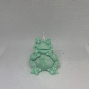 Groda - Ett soja ljus i form av en liten groda 🐸 gröna färgen passar superbra till detta ljus men kan såklart ändras om så önskas, även doft kan läggas till! Vikten är upp mot 50 gram 