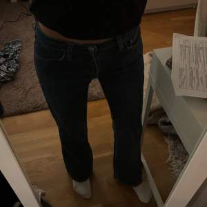 Säljer ett par lågmidjade bootcut, mörkblå Levis i mycket bra skick. Jeansen passar mig som vanligtvis har 34-36 men det är även något stora så skulle nog också passa någon som har 38. Jag är öppen för prisförslag och skriv om ni har några frågor! 💗