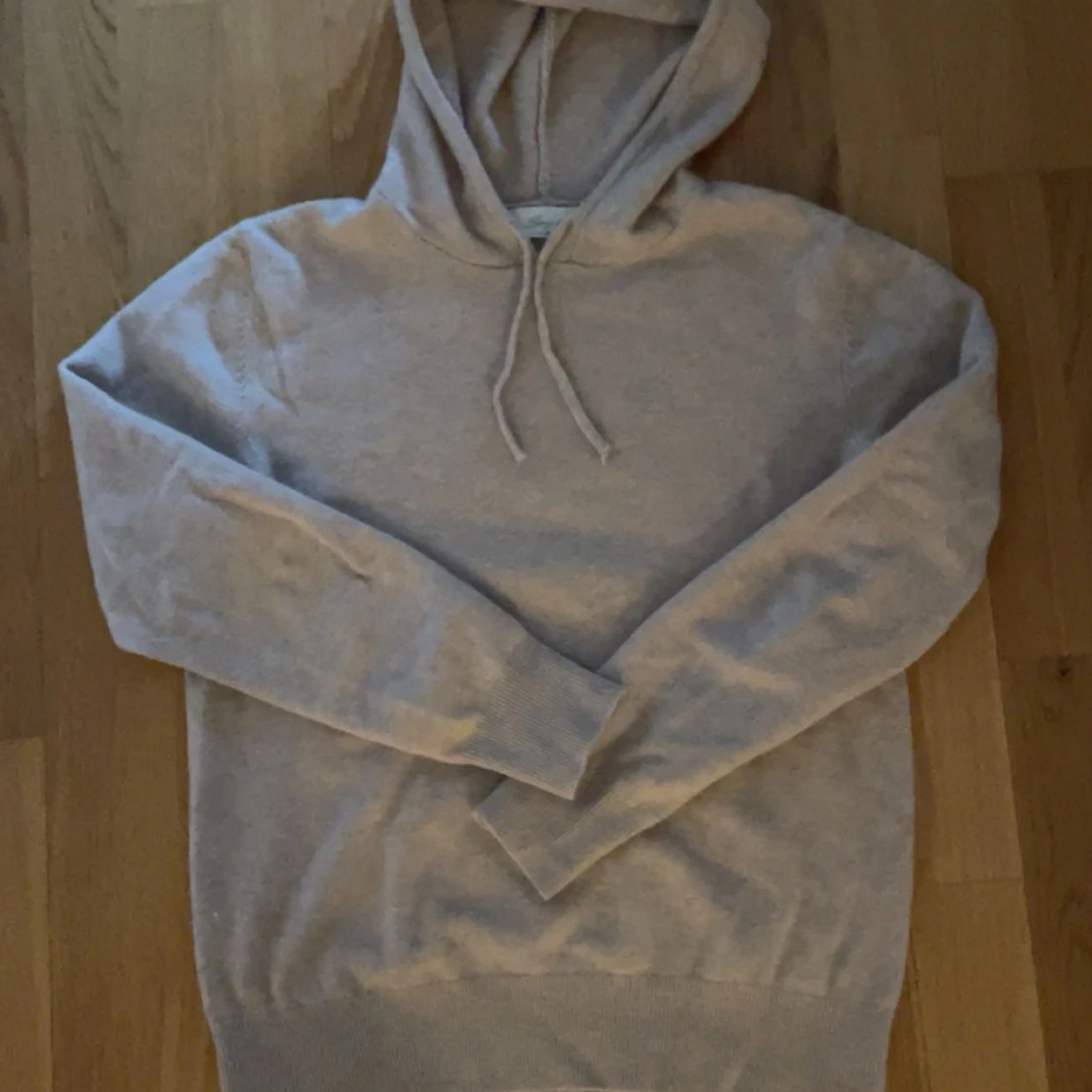 Beige cashmere hoodie  - 1