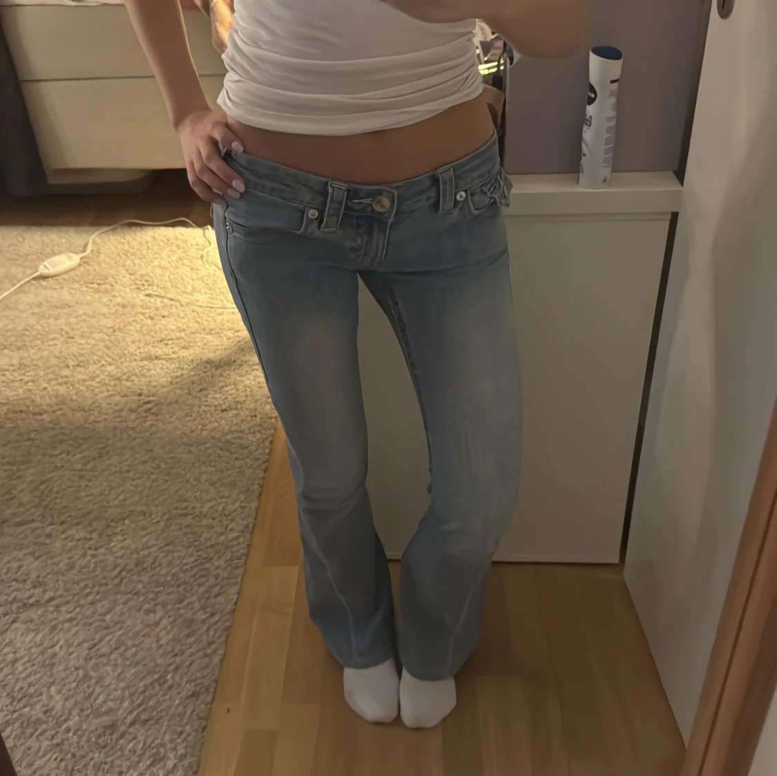Lågmidjade bootcut jeans
